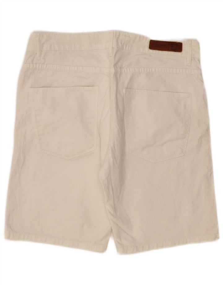 Pantaloncini di jeans da uomo Zara EU 44 Large W34 bianchi