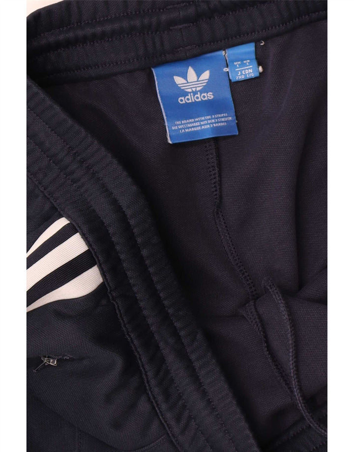 Pantaloni da tuta da uomo Adidas Large in poliestere blu navy