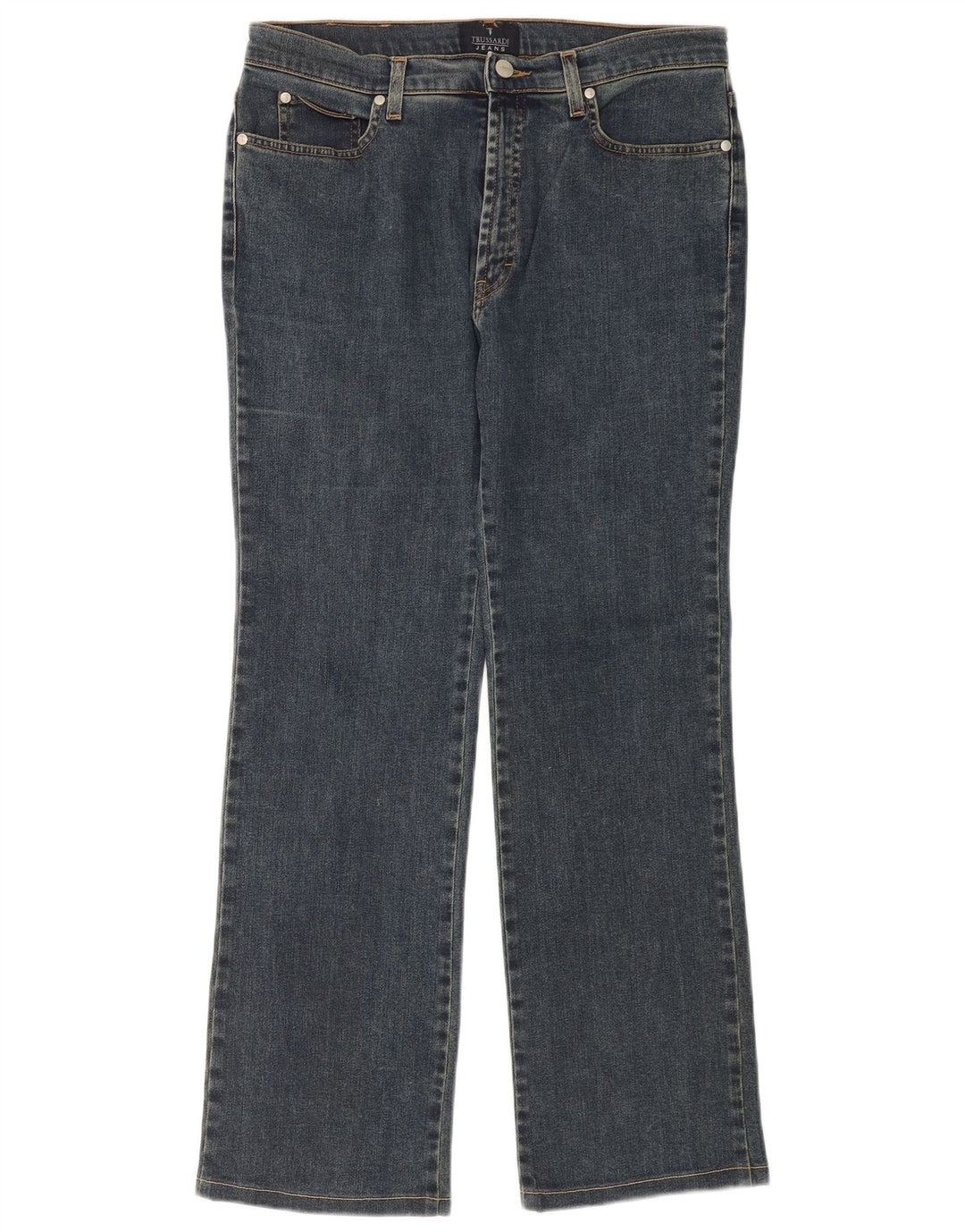 Jeans Trussardi Donna Bootcut W32 L30 Blu Cotone
