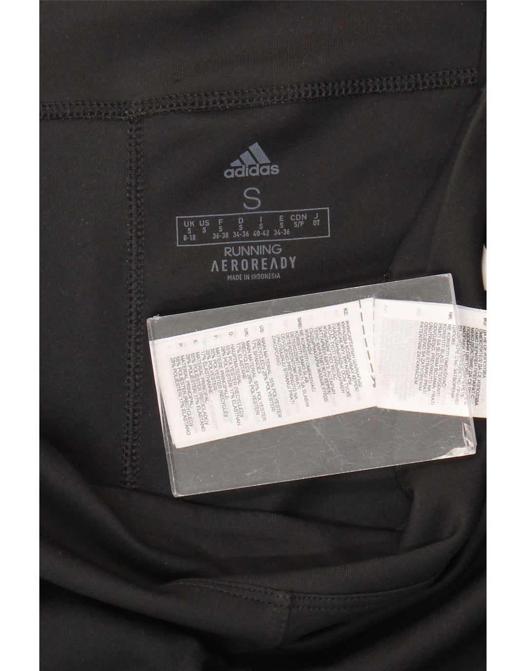 Leggings Adidas Aeroready da donna UK 8/10 Piccolo poliestere nero