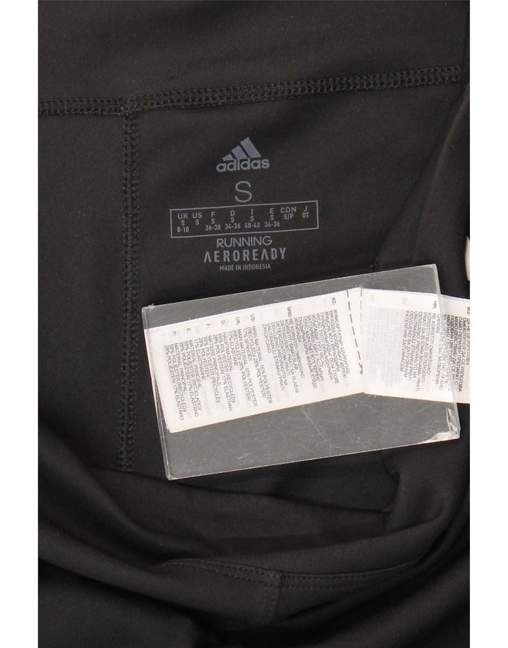 Leggings Adidas Aeroready da donna UK 8/10 Piccolo poliestere nero