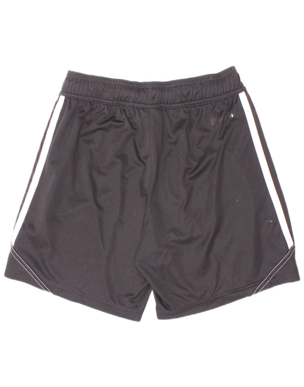 Pantaloncini sportivi Adidas Aeroready da ragazzo 9-10 anni in poliestere nero