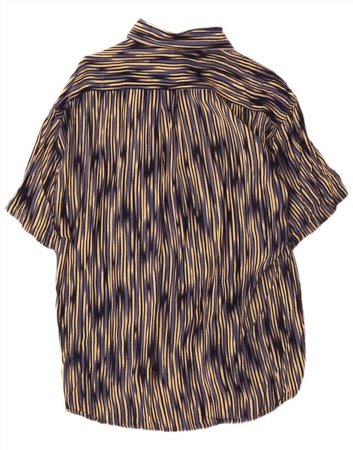 Tipo' S Camicia Uomo Manica Corta Large in Viscosa a Righe Multicolori