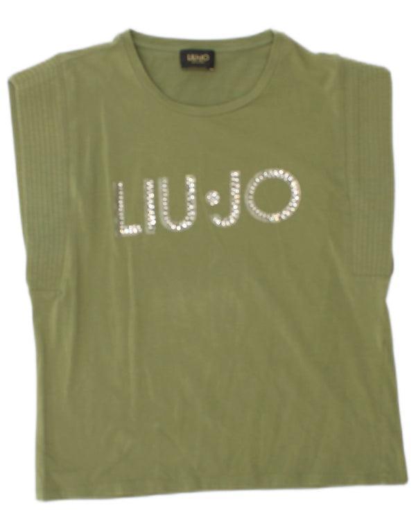 Maglietta grafica da donna LIU JO Top UK 12 Verde medio