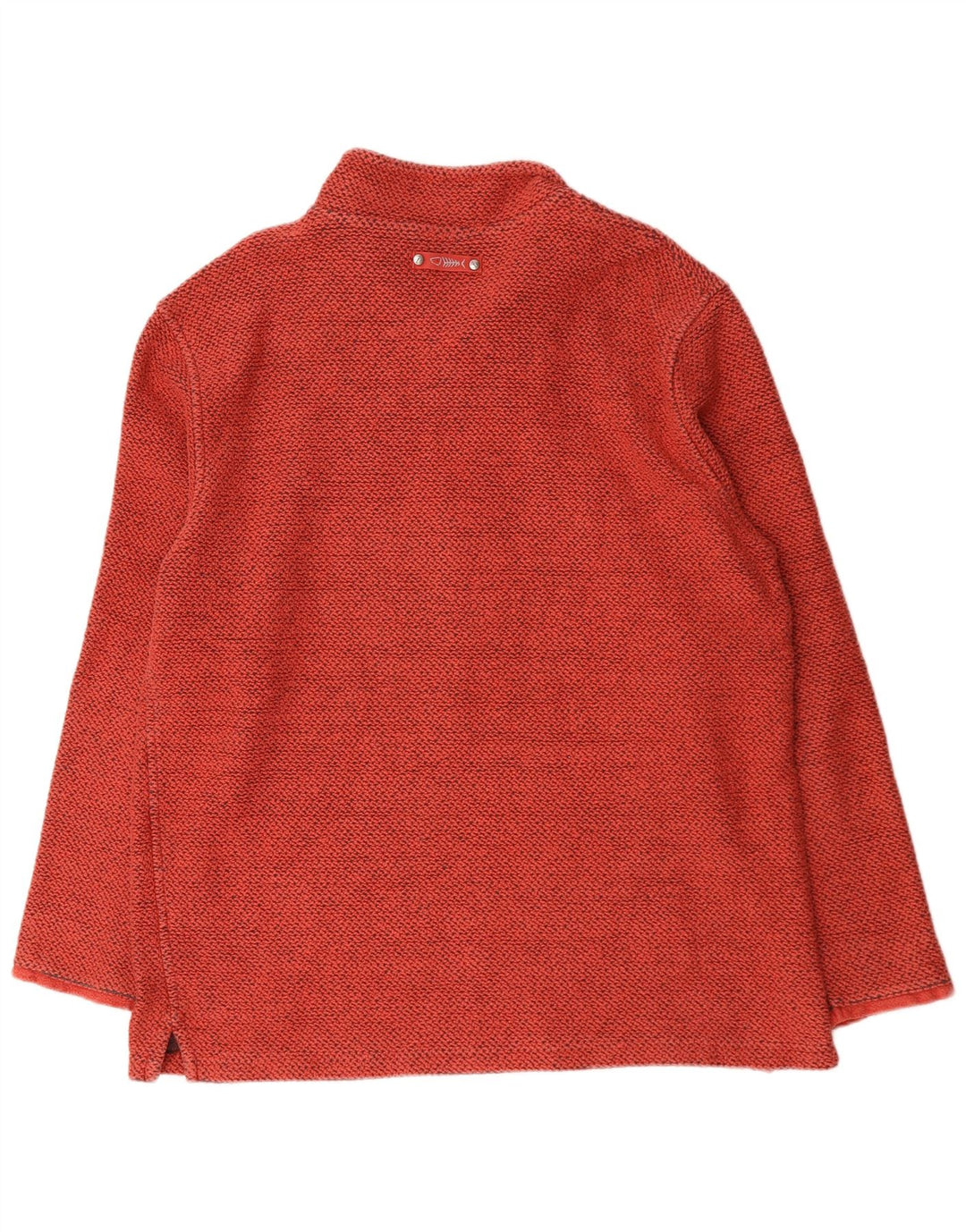 Felpa da uomo con collo con zip Weird Fish 2XL cotone rosso