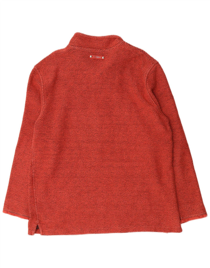 Felpa da uomo con collo con zip Weird Fish 2XL cotone rosso