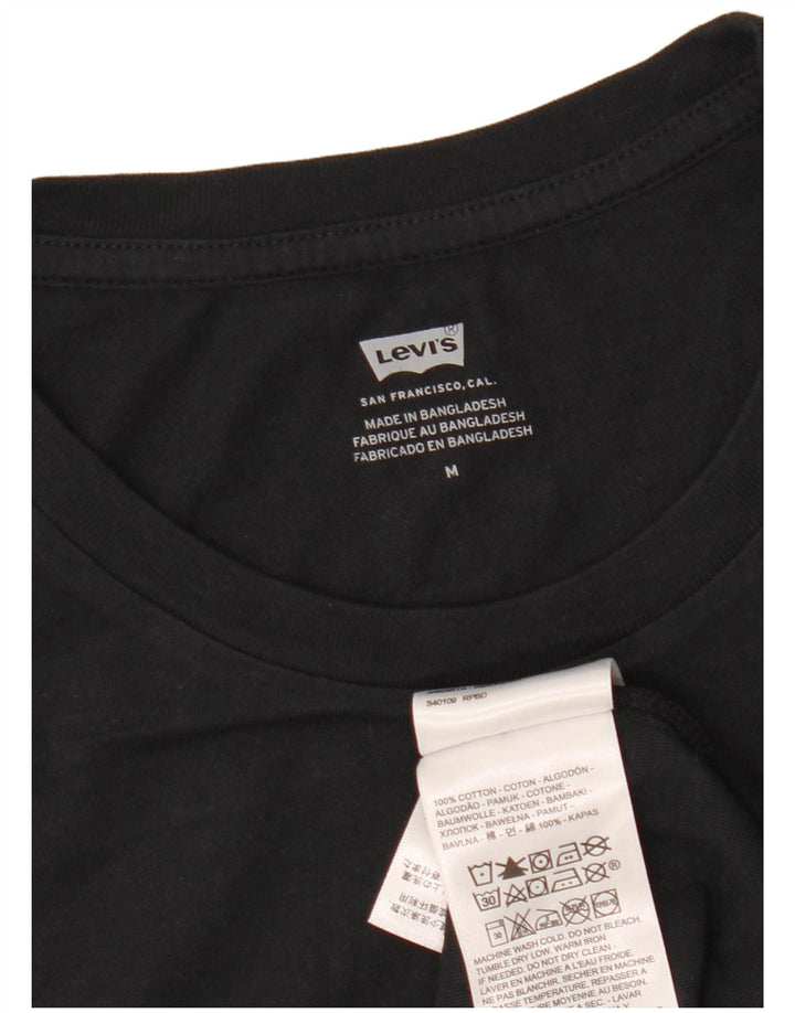 T-shirt grafica da uomo Levi's Top in cotone nero medio