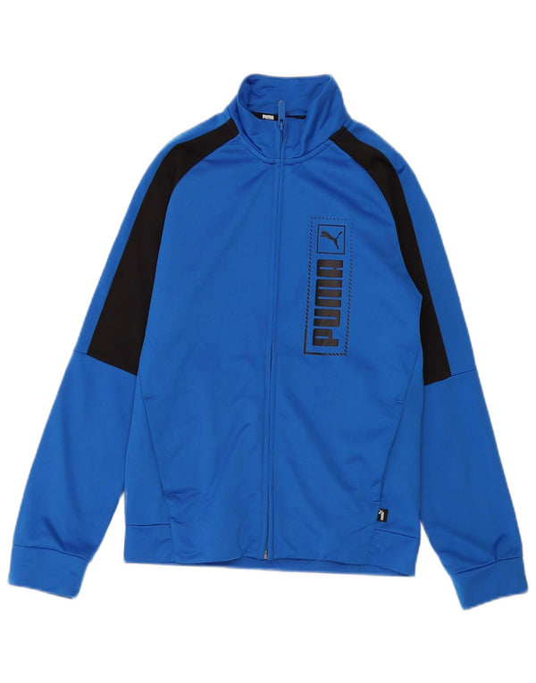 Giacca da ginnastica grafica da ragazzo Puma 11-12 anni Blu Colourblock