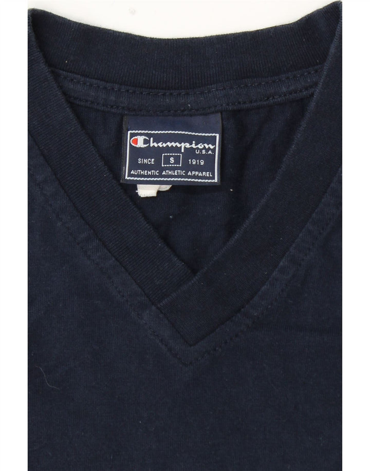 CHAMPION T-shirt grafica da uomo Top piccola in cotone color block blu navy