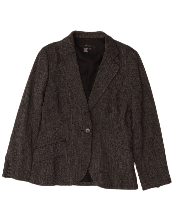 Giacca blazer a 1 bottone da donna Zara UK 12 Poliestere grigio medio