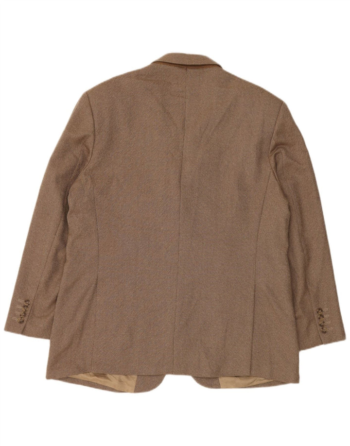 Giacca blazer a 2 bottoni da uomo Marks & Spencer UK 44 XL Beige New Wool