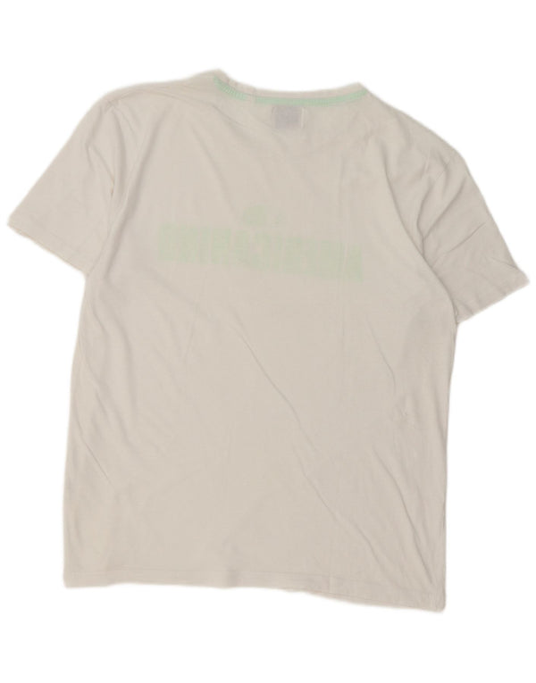 T-shirt grafica standard da uomo Americanino Top in cotone bianco medio