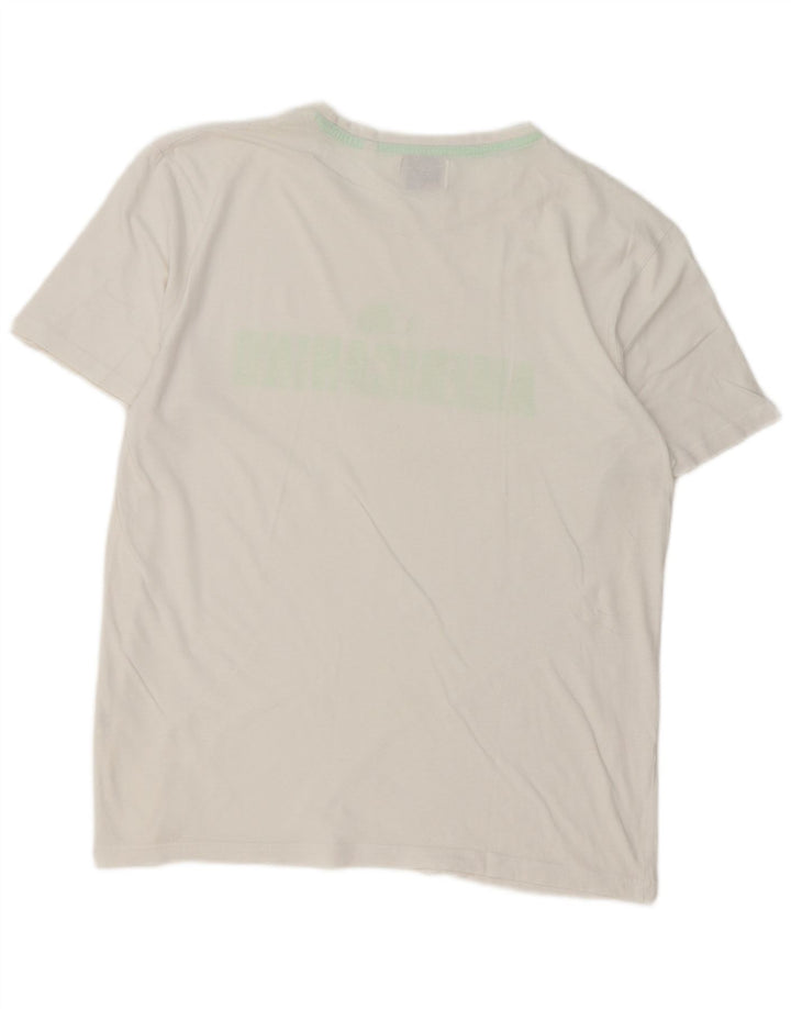 T-shirt grafica standard da uomo Americanino Top in cotone bianco medio