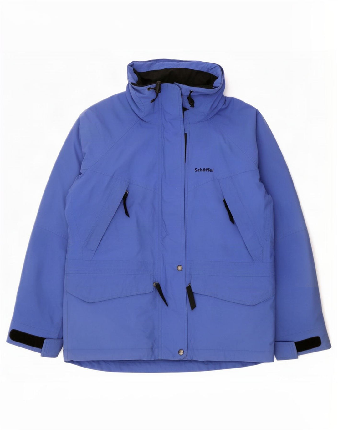 Giacca antipioggia oversize con cappuccio da donna Schoffel UK 12 blu medio in poliammide
