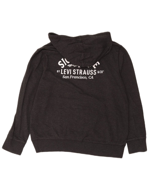 Maglione con cappuccio grafico Levi's da uomo piccolo in cotone grigio