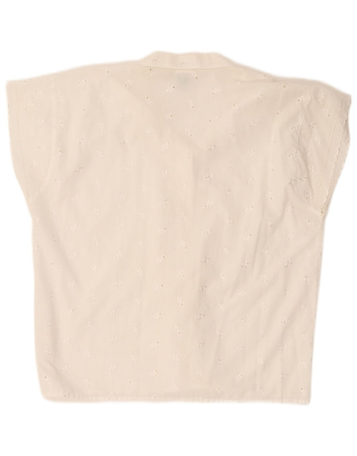 Camicetta da donna a maniche corte C&A EU 44 XL Poliestere floreale bianco
