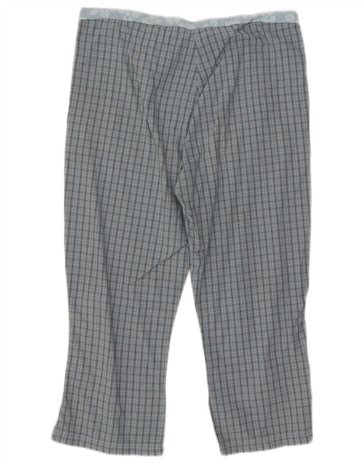 Pantaloni Capri da donna Think Pink W32 L21 a quadri blu