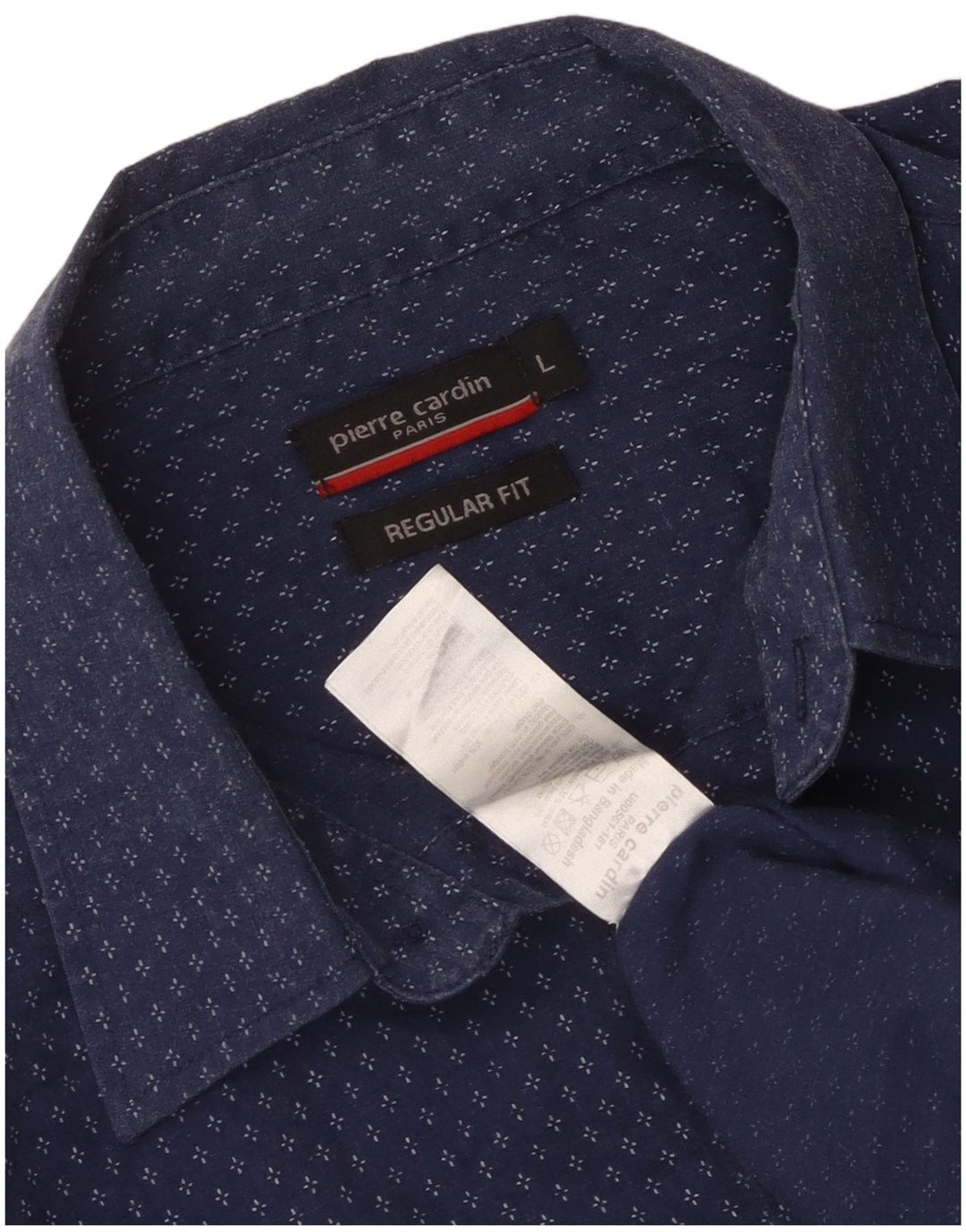 Camicia da uomo dalla vestibilità regolare Pierre Cardin, grande, in poliestere floreale blu navy
