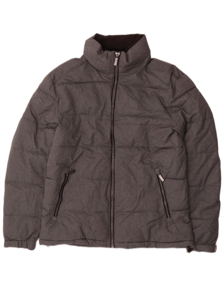 Giacca imbottita da uomo Zara UK 36 piccola in poliestere grigio