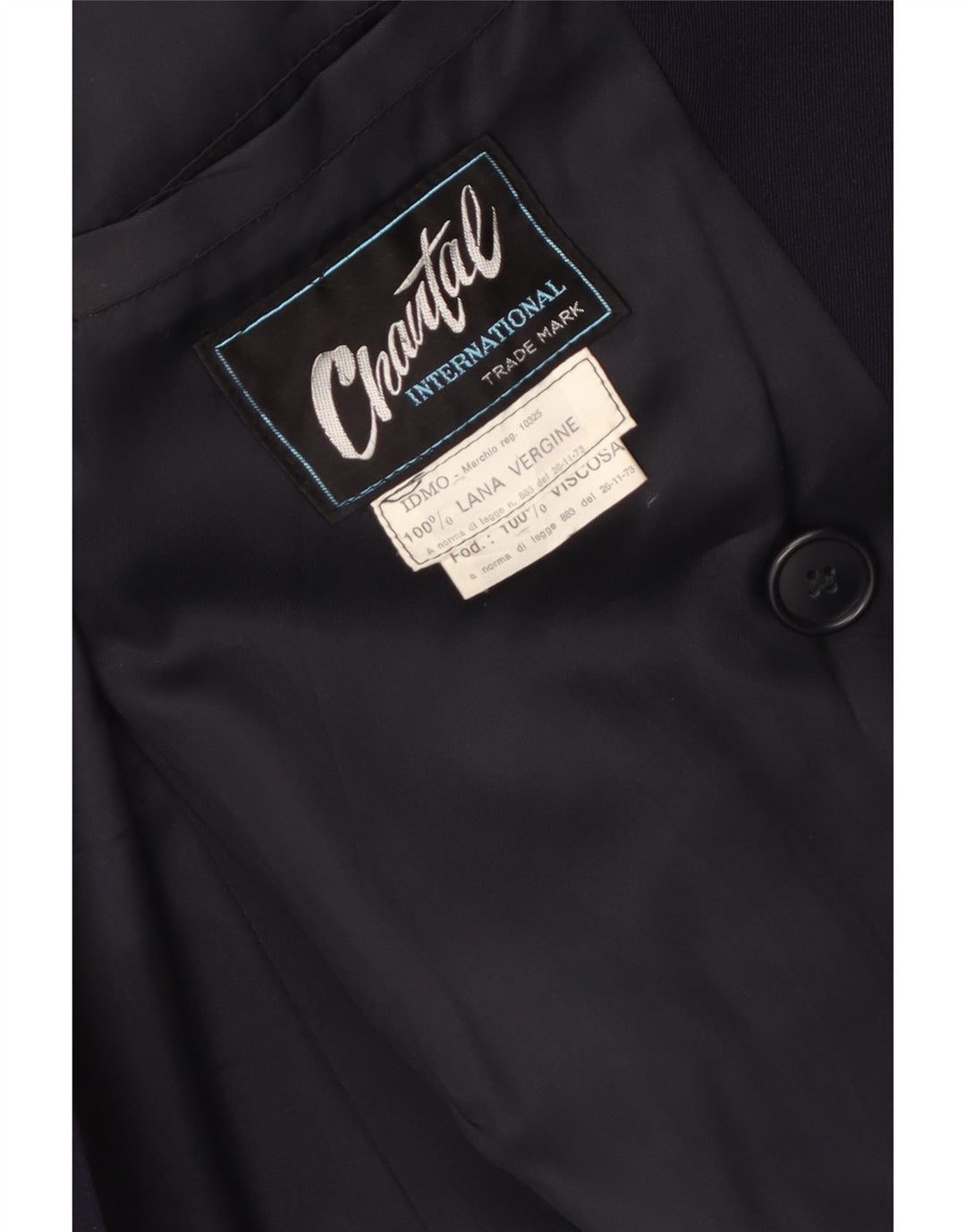 Trench da donna Chantal UK 12 medio in lana vergine blu navy