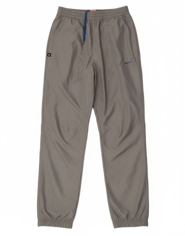 Pantaloni da tuta con grafica Nike da uomo, pantaloni da jogging, piccoli, in poliestere grigio