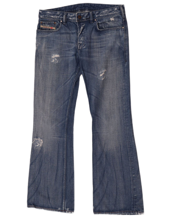 Diesel Jeans Bootcut da uomo invecchiati W32 L33 in cotone blu