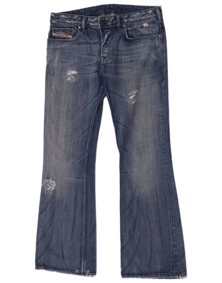 Diesel Jeans Bootcut da uomo invecchiati W32 L33 in cotone blu