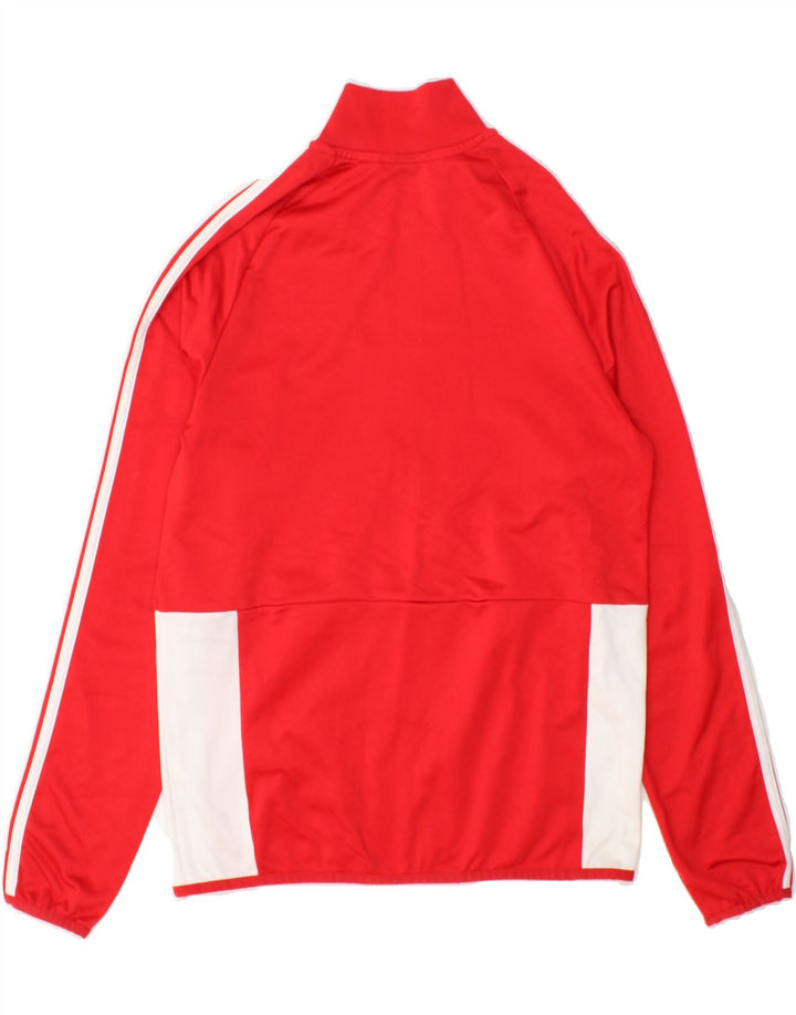 ADIDAS Boys Graphic Tracksuit Top Jacket 13-14 Years Red Colourblock Vintage Adidas and Second-Hand Adidas from Messina Hembry 