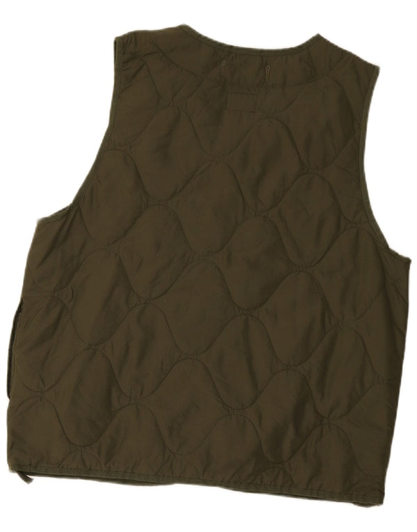 Gilet trapuntato Nike Therma-Fit da uomo UK 36 piccolo nylon kaki