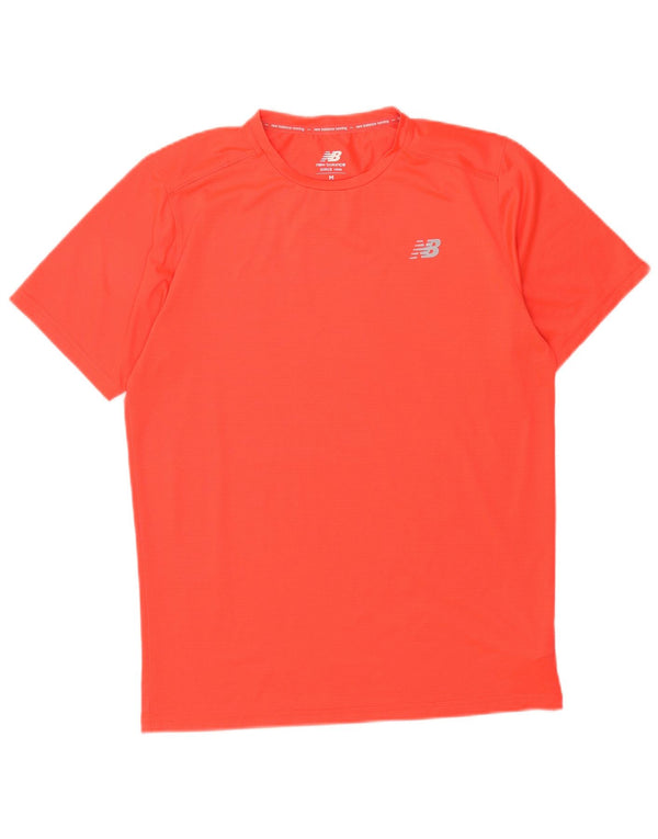 T-shirt da uomo New Balance Top in poliestere arancione medio