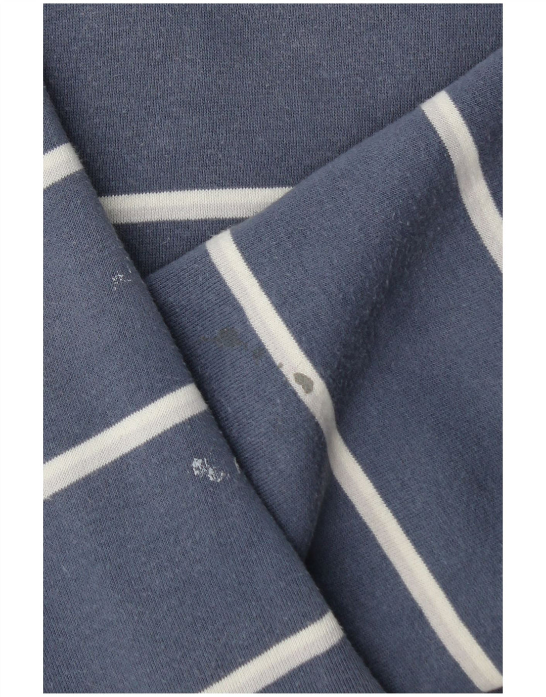 Crew Clothing Felpa da uomo con collo con zip, maglione grande, cotone a righe blu