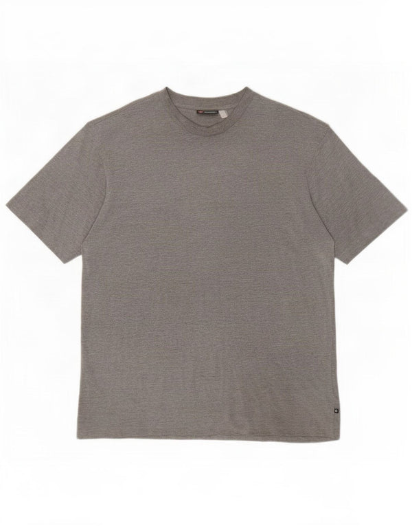 T-shirt da uomo Lotto Top Large in cotone mélange grigio