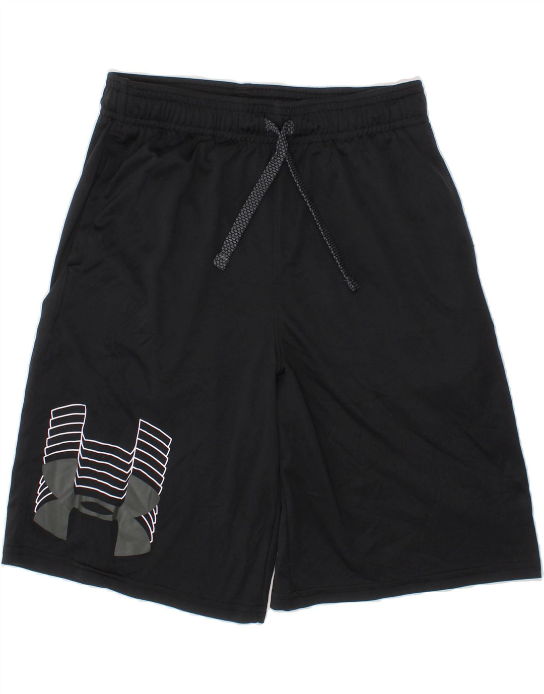 UNDER ARMOUR Boys Graphic Sport Shorts 11-12 Years Large  Black Vintage Under Armour and Second-Hand Under Armour from Messina Hembry 