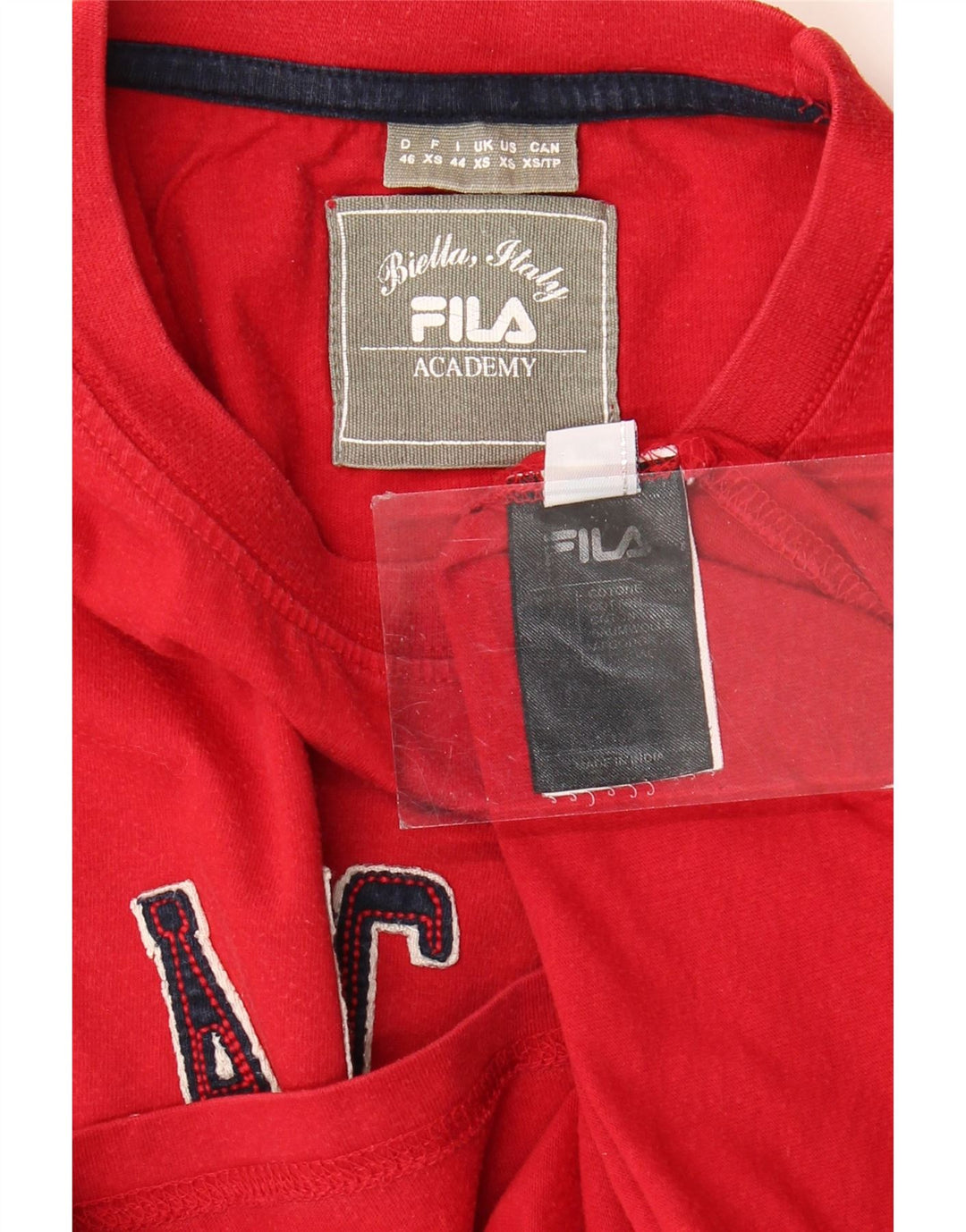 T-shirt grafica da uomo Fila Top XS in cotone rosso
