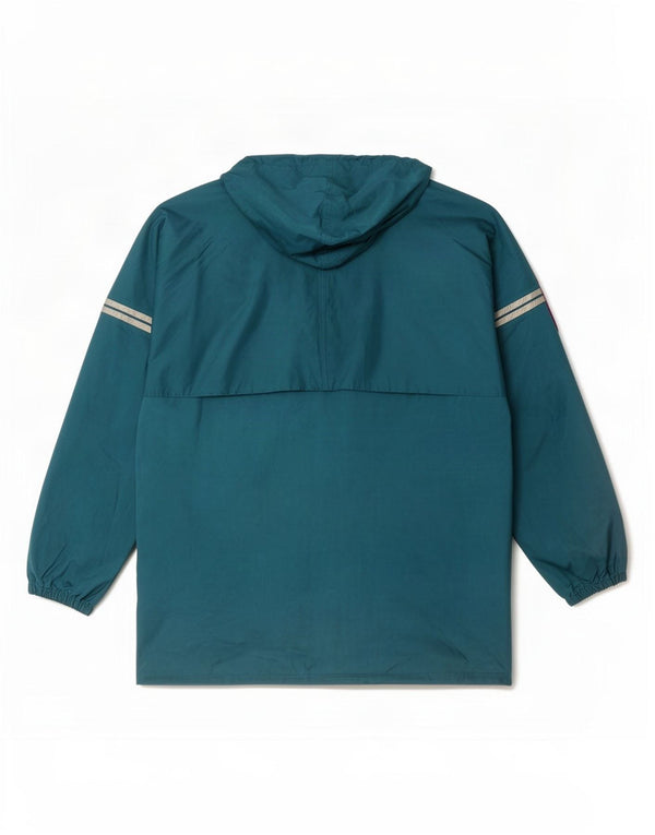 Giacca antipioggia vintage da uomo con cappuccio IT 54 2XL Verde Sport