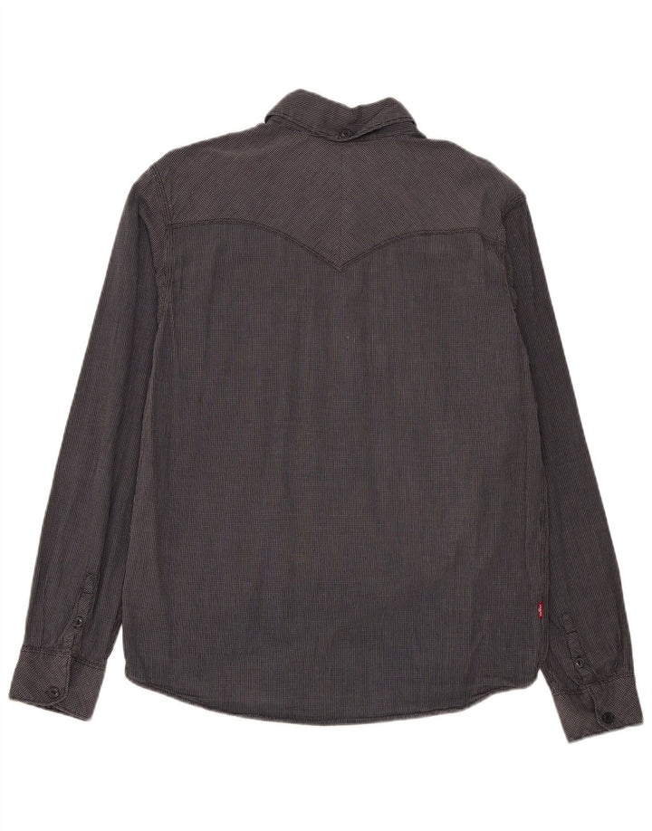 Camicia Levi's da uomo vestibilità standard in cotone a quadri grigio medio