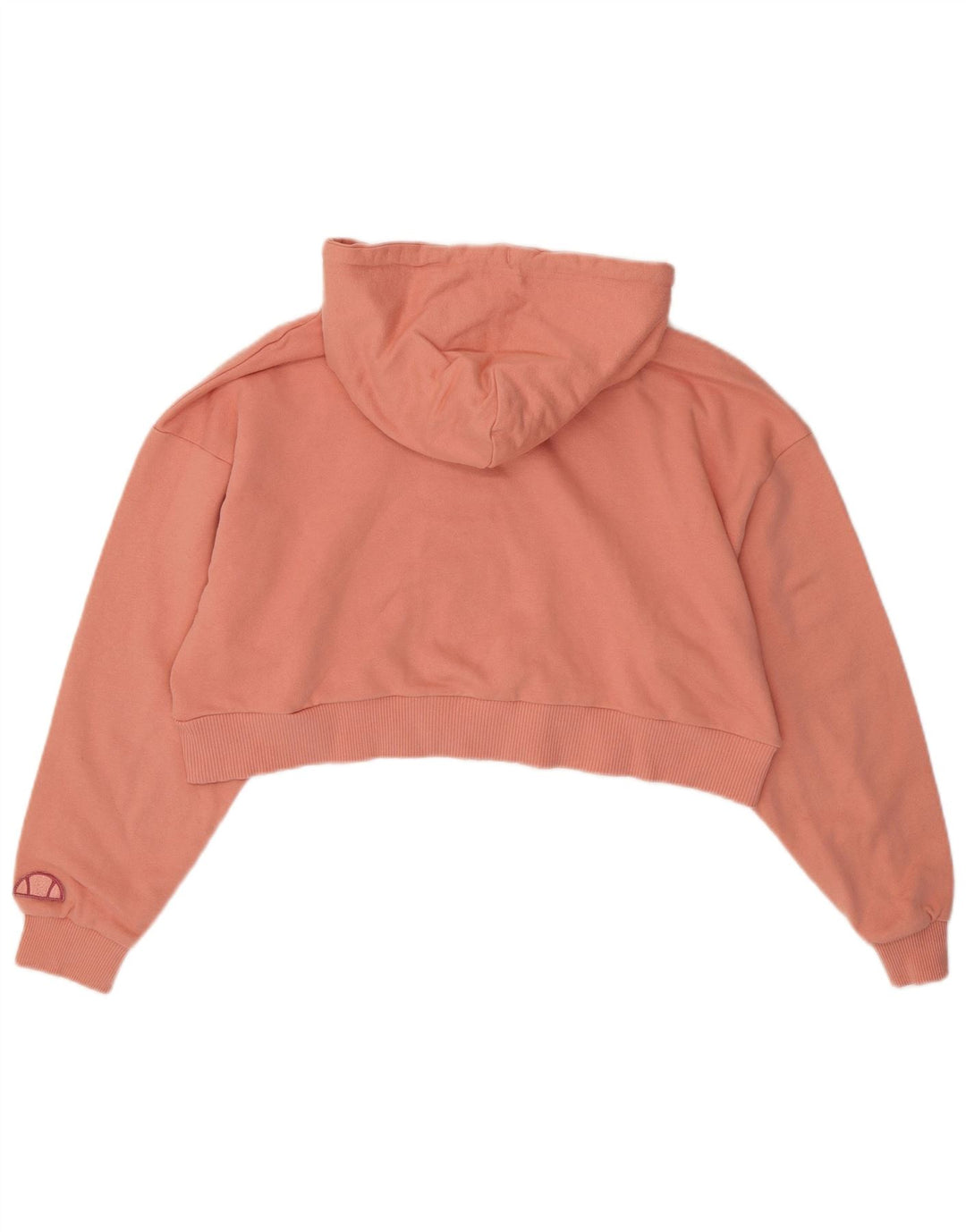 ELLESSE Maglione corto con cappuccio oversize da donna UK 8 piccolo cotone rosa