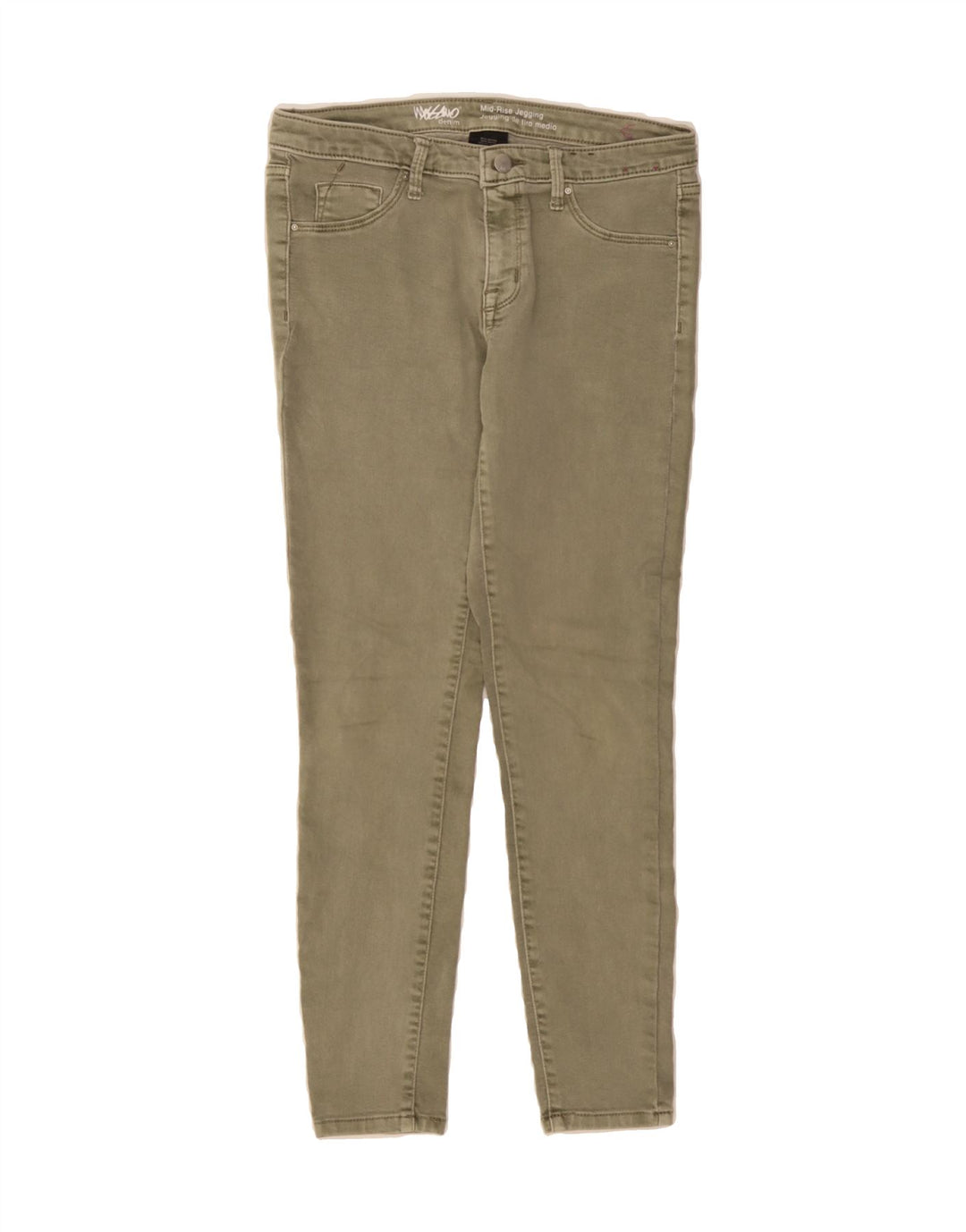 MOSSIMO Womens Mid Rise Jegging Jeans US 6 Medium W28 L27 Khaki Cotton Vintage Mossimo and Second-Hand Mossimo from Messina Hembry 