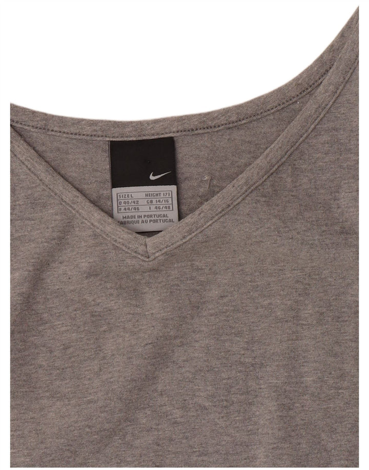 Canottiera corta Nike da donna UK 14/16 grande grigia