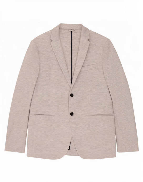 Giacca blazer da uomo a 2 bottoni Zara UK 40 grande poliestere chiazzato grigio