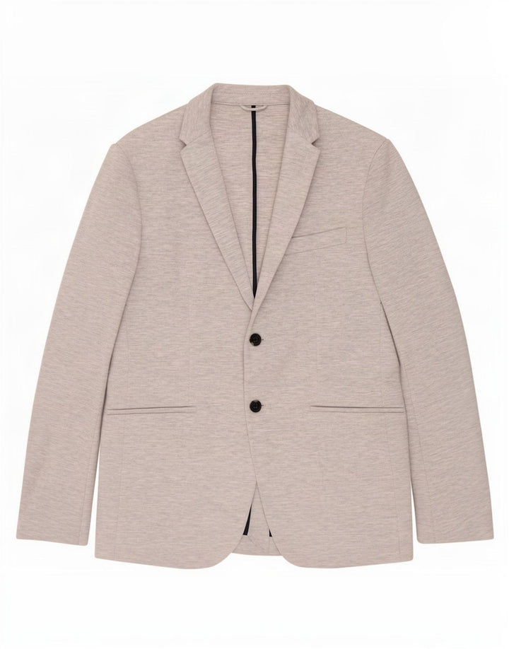 Giacca blazer da uomo a 2 bottoni Zara UK 40 grande poliestere chiazzato grigio