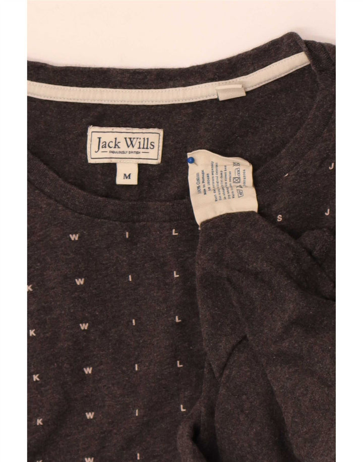 T-shirt grafica da uomo Jack Wills Top in cotone maculato grigio medio