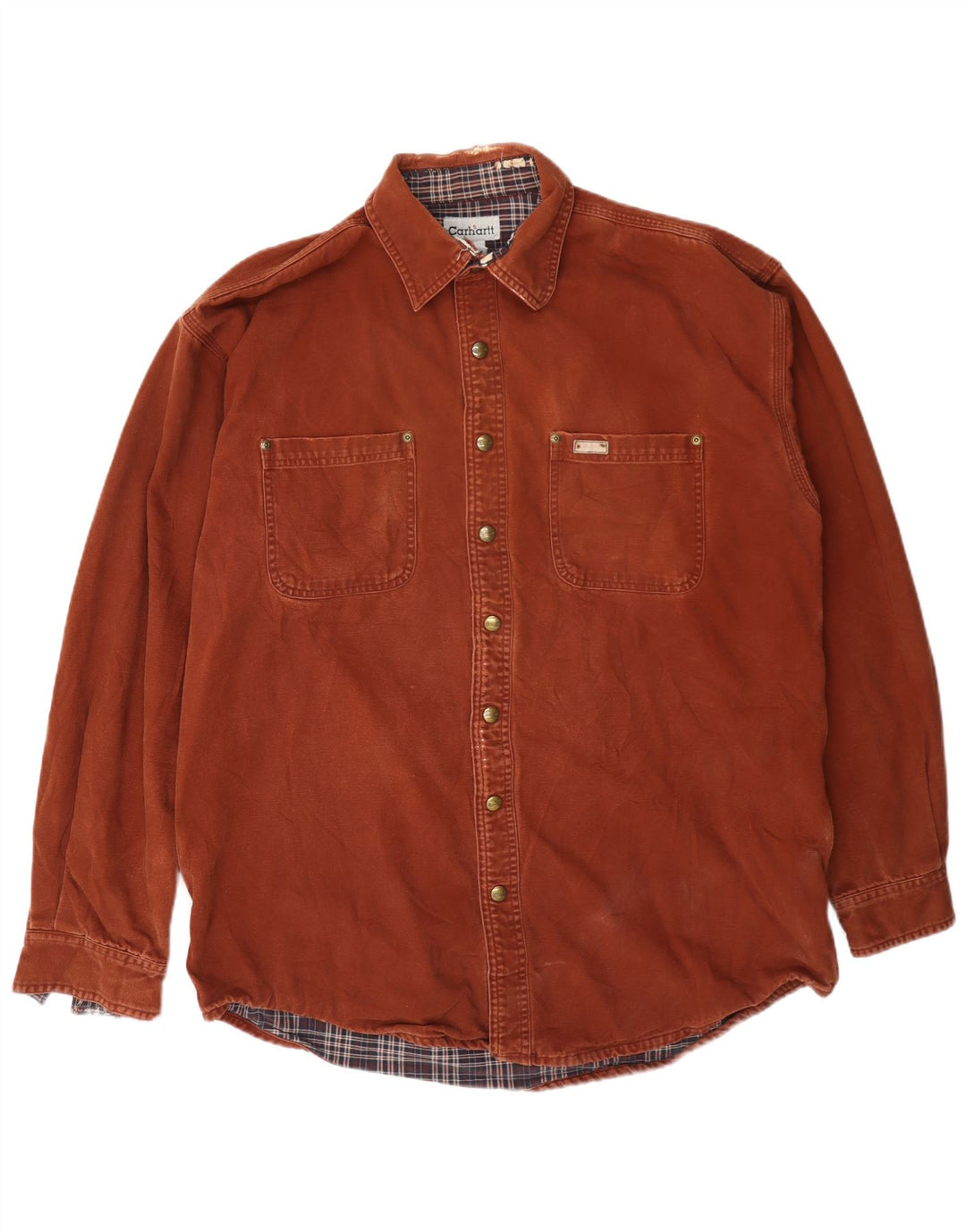 Camicia da boscaiolo da uomo Carhartt grande in cotone marrone