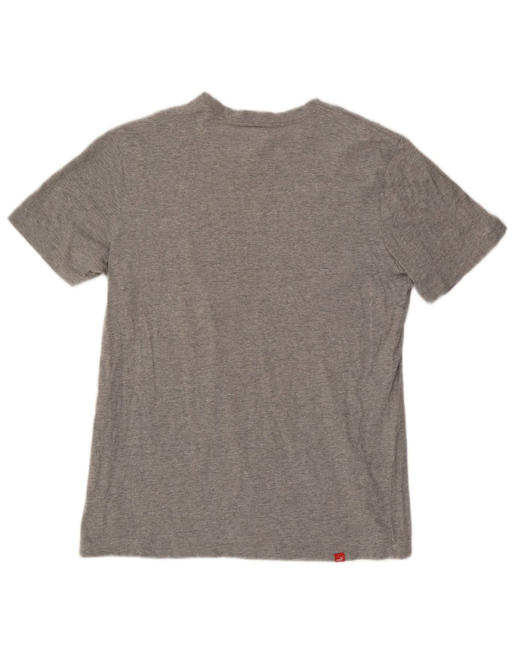 T-shirt grafica da uomo Puma Top in cotone grigio medio