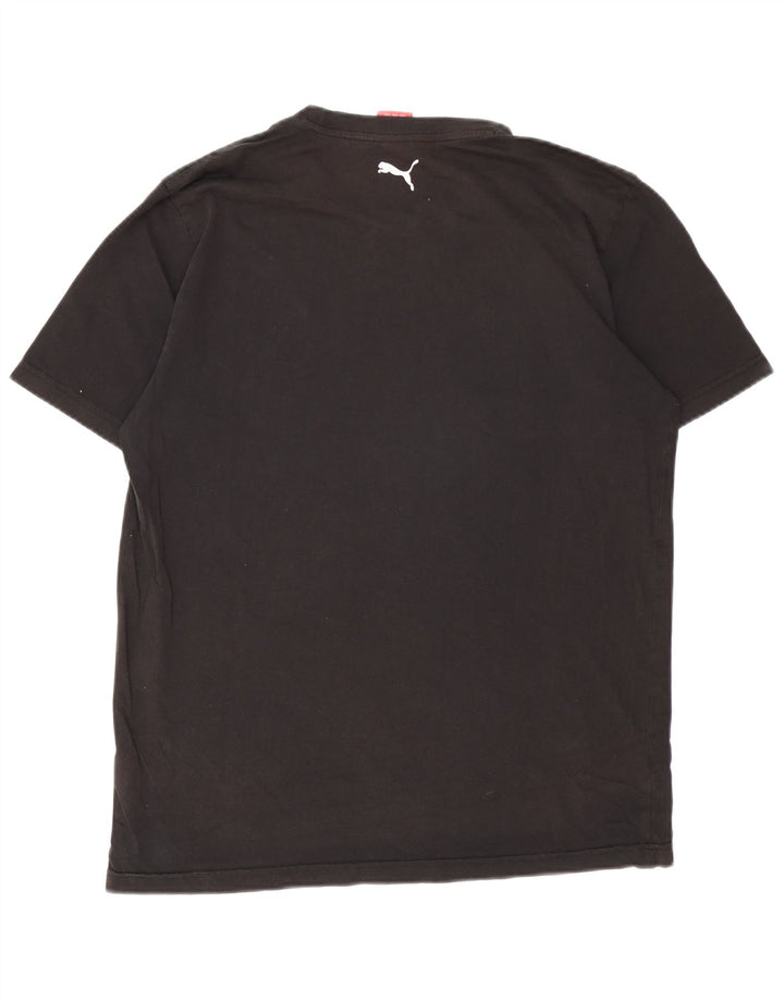 T-shirt grafica da uomo Puma Top grande in cotone nero