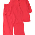 Frankenwalder Set da 2 pezzi con maniche a 3/4 da donna EU 44 XL W34 L27 Poliestere rosso