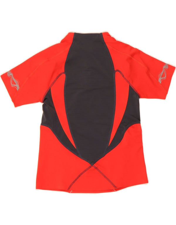 NIKE Womens Short Sleeve Pullover Tracksuit Top UK 8/10 Small Red