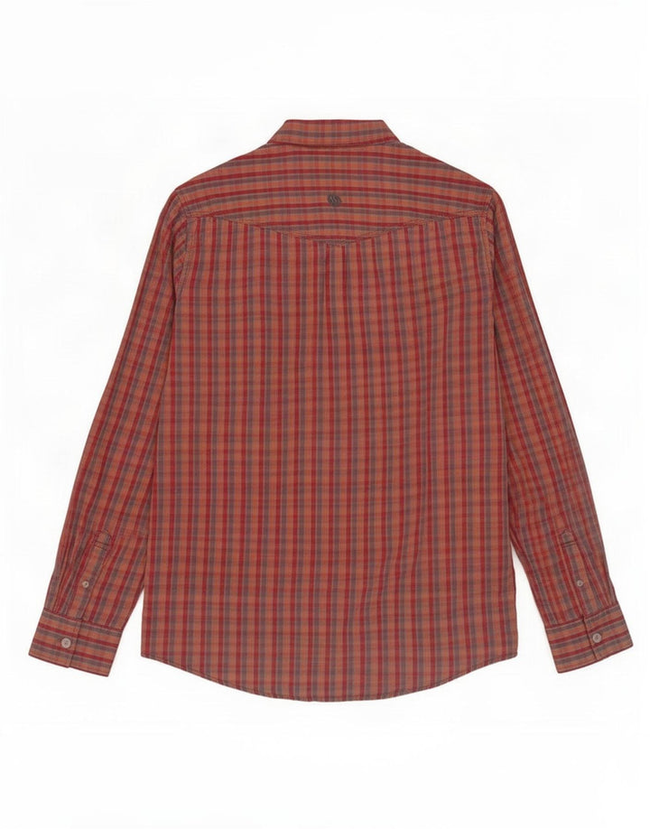 Camicia da uomo Fat Face in cotone a quadri rossi medi