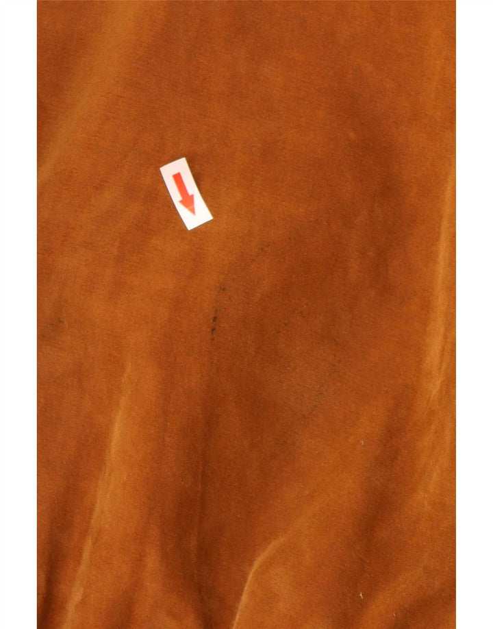 Giubbotto bomber in pelle scamosciata da uomo Gruppo V UK 44 2XL Marrone