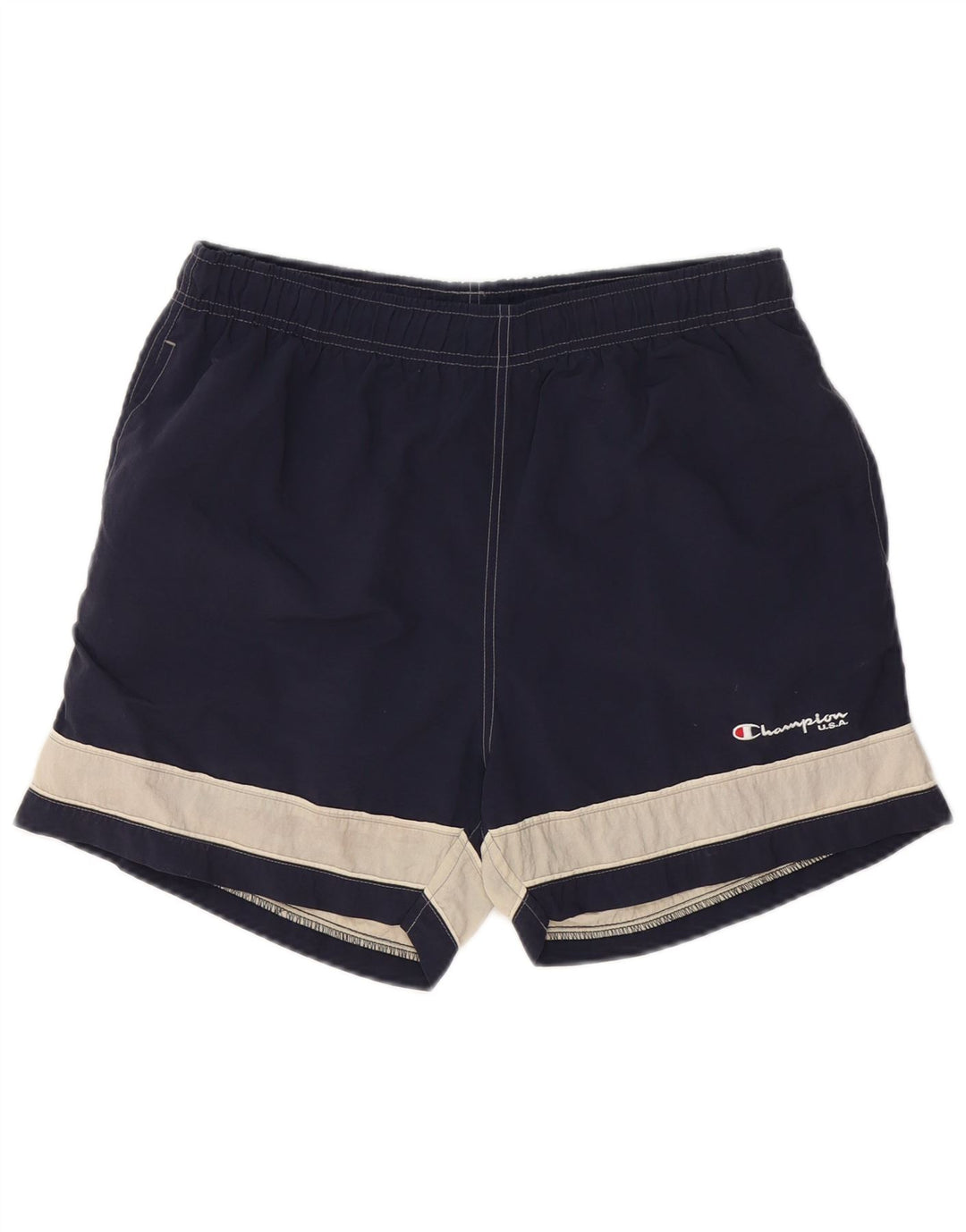 CHAMPION Pantaloncini da bagno da uomo medio blu navy color block in poliammide